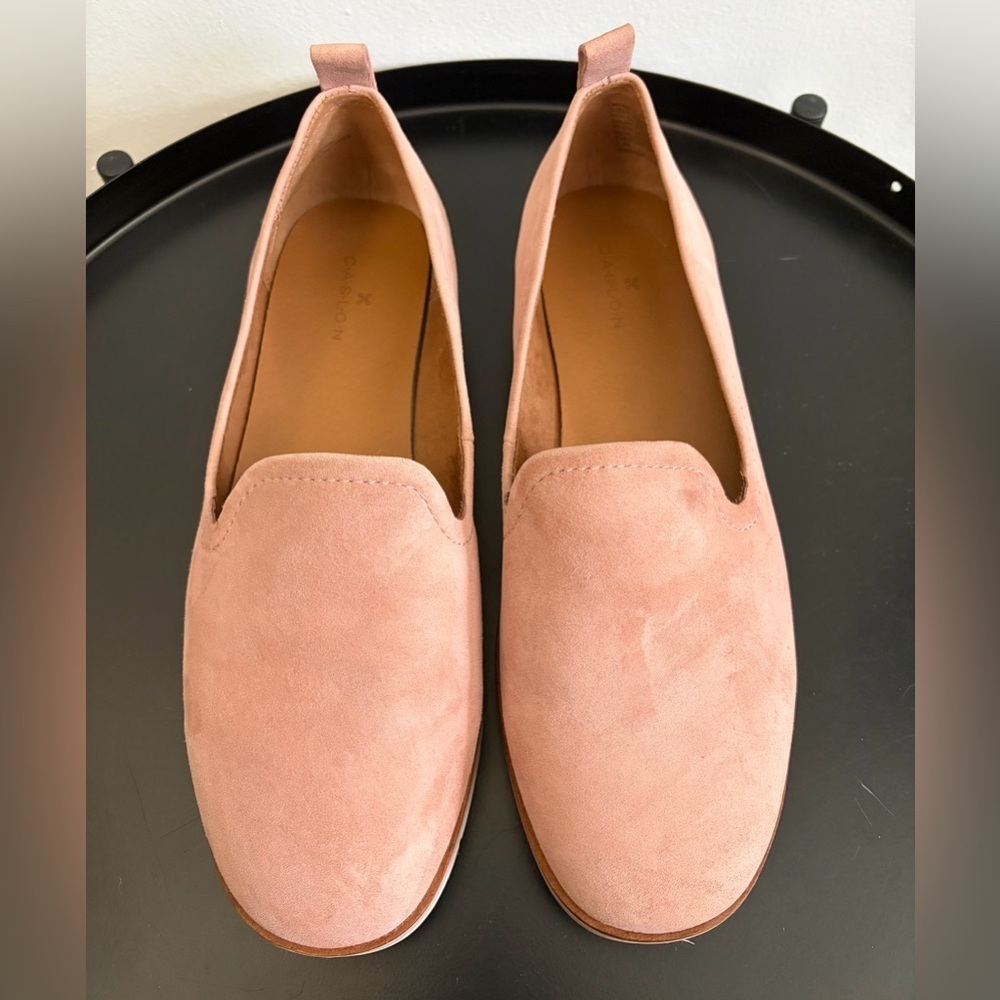 Caslon  Dusty Pink Suede Slip-On Loafers: Cnhadley-Lea